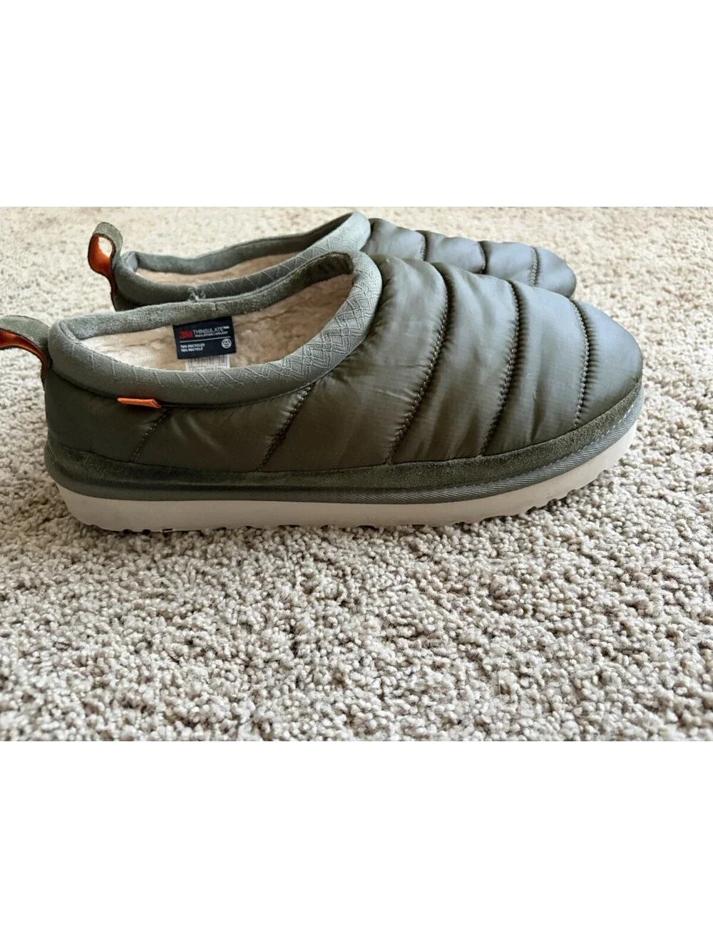 UGG Tasman LTA Slipper Burnt Olive Quilted Shearling 3M Men’s US Size 13 Used